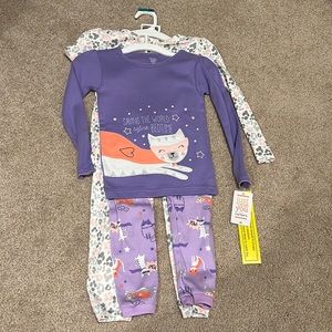 Girls carters cat pajamas size 4T
